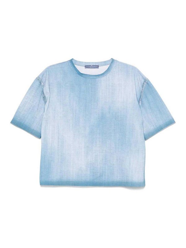 ERMANNO SCERVINO: Camisetas - Camiseta - Azul
