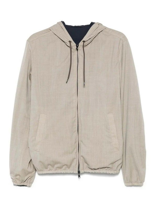 HERNO: casual jackets - Short Reversible Jacket