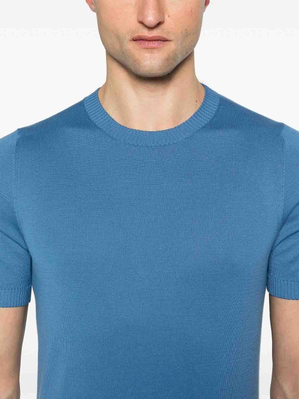 The Best Shops MALO: クルーネック - クルーネック - ブルー