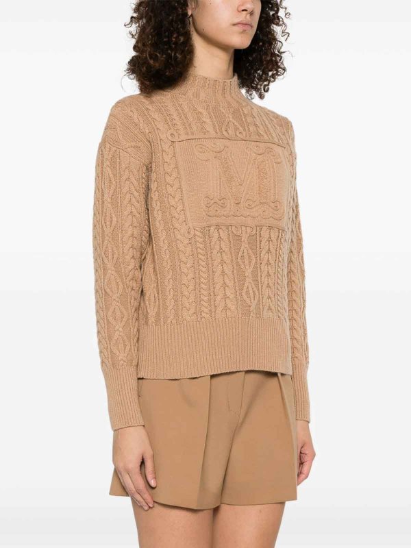 Rundhalspullover - Camel shop online: Max Mara