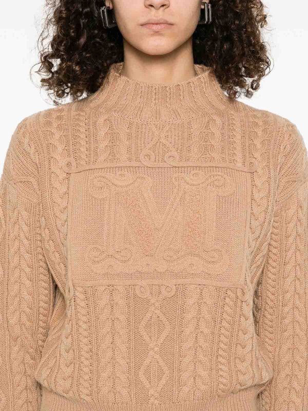 Max Mara buy online Rundhalspullover - Camel