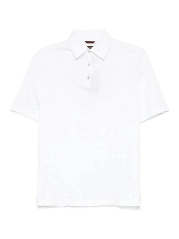 MOORER: Poloshirts - Poloshirt - Weiß