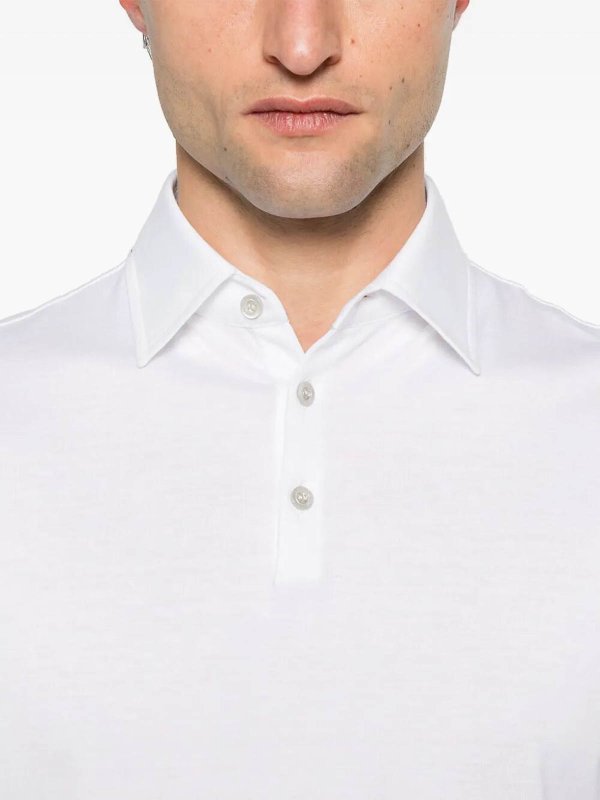 Poloshirt - Weiß shop online: MOORER