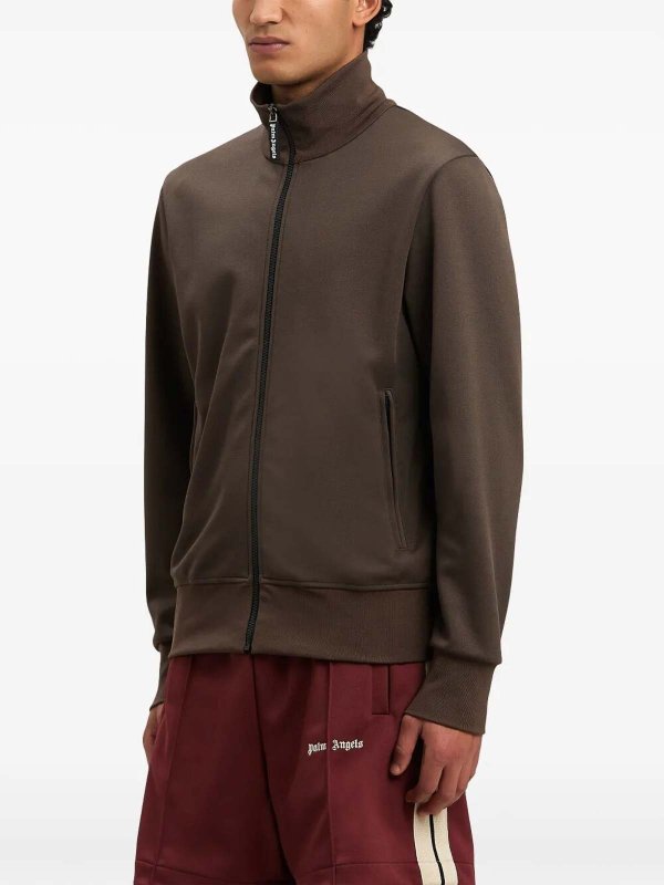 Back Curved LogoTrack Jacket shop online: Palm Angels