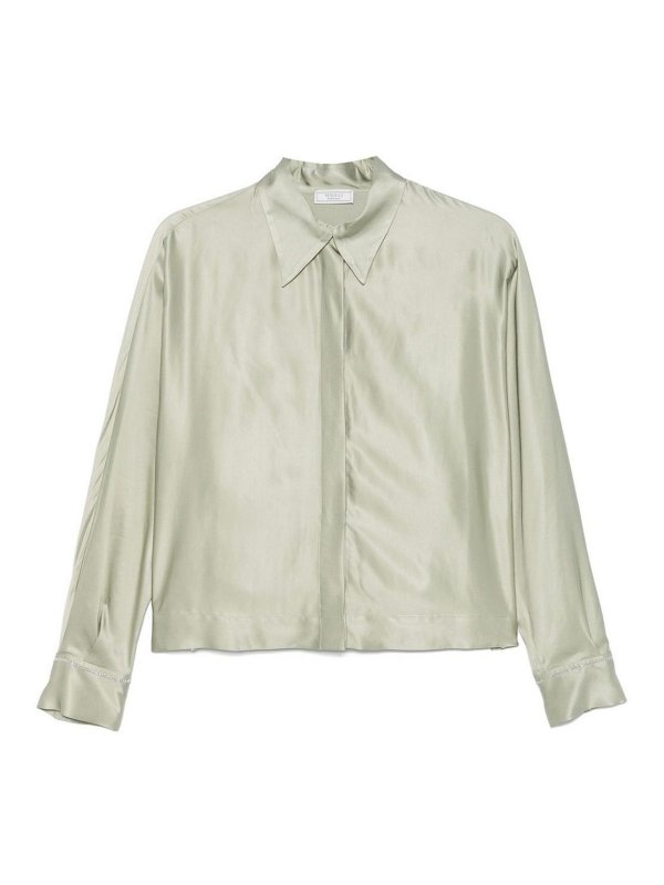 PESERICO: シャツ - シャツ - ライトグリーン