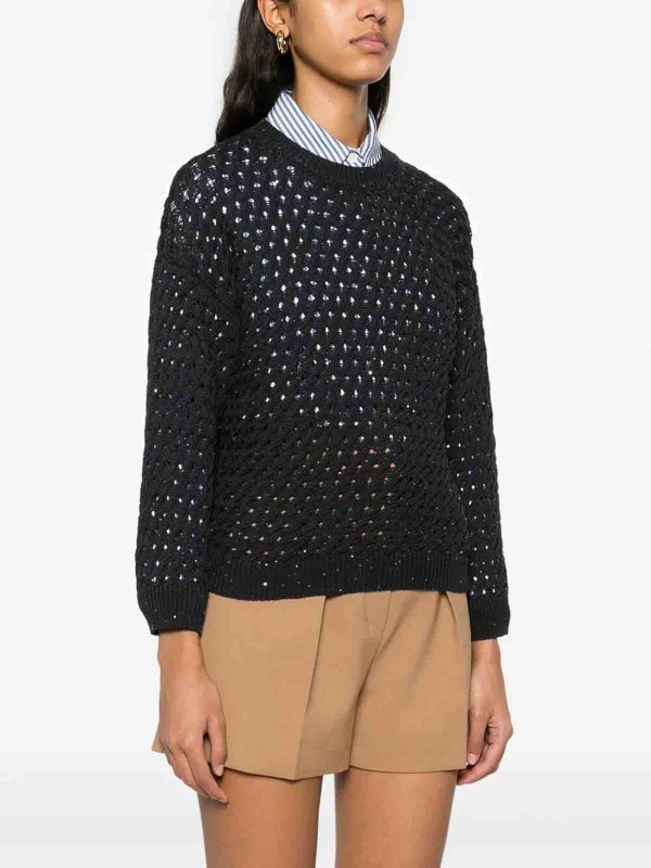 Rundhalspullover - Blau shop online: PESERICO