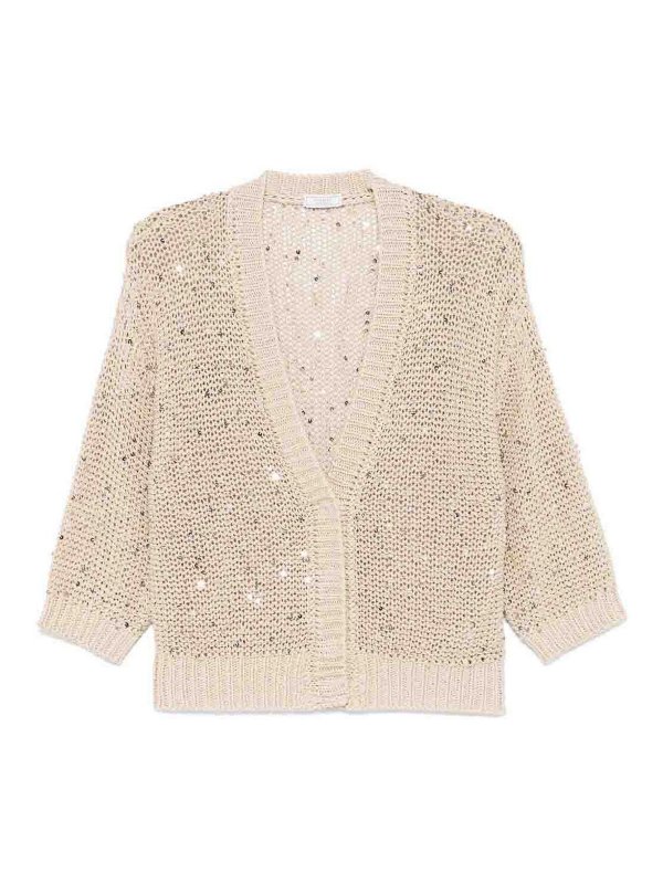 PESERICO: カーディガン - カーディガン - ベージュ