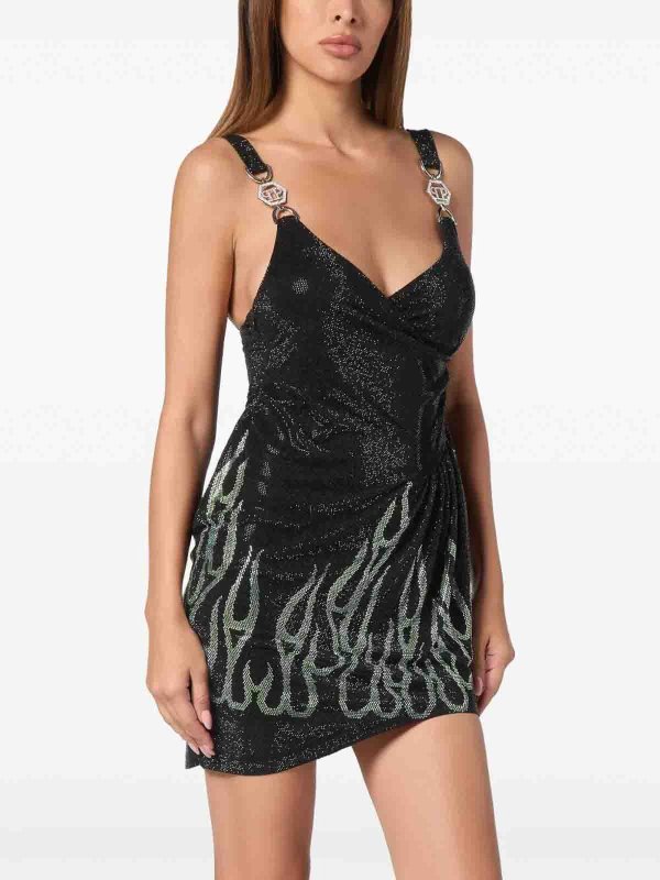 ショートドレス - 黒 shop online: PHILIPP PLEIN