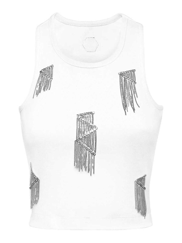 PHILIPP PLEIN: トップス＆タンクトップ - トップ/タンクトップ - 白
