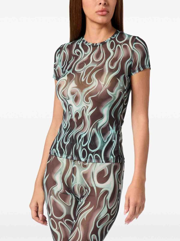 FlameShort Sleeve Tulle T shop online: PHILIPP PLEIN