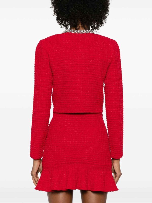 カーディガン - 赤 shop online: Self Portrait