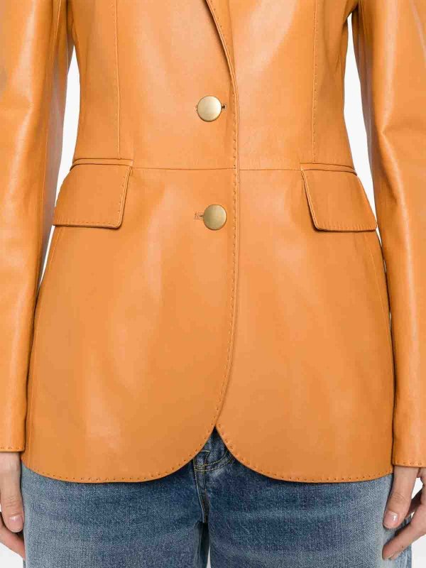 レザージャケット - ブラウン shop online: TAGLIATORE