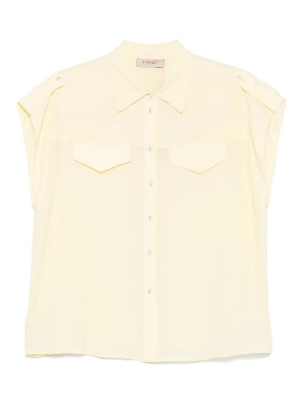 TWINSET: Hemden - Hemd - Creme