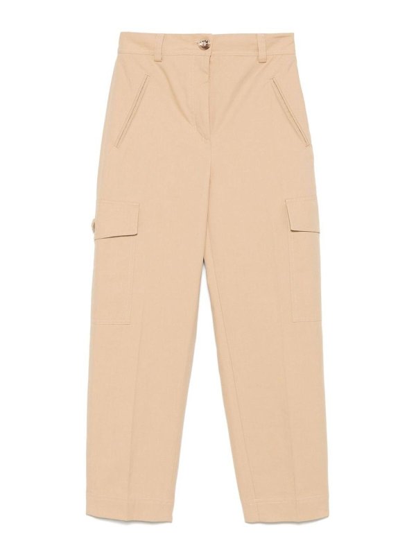 TWINSET: カジュアルトラウザー - カジュアルパンツ - ライトグレー