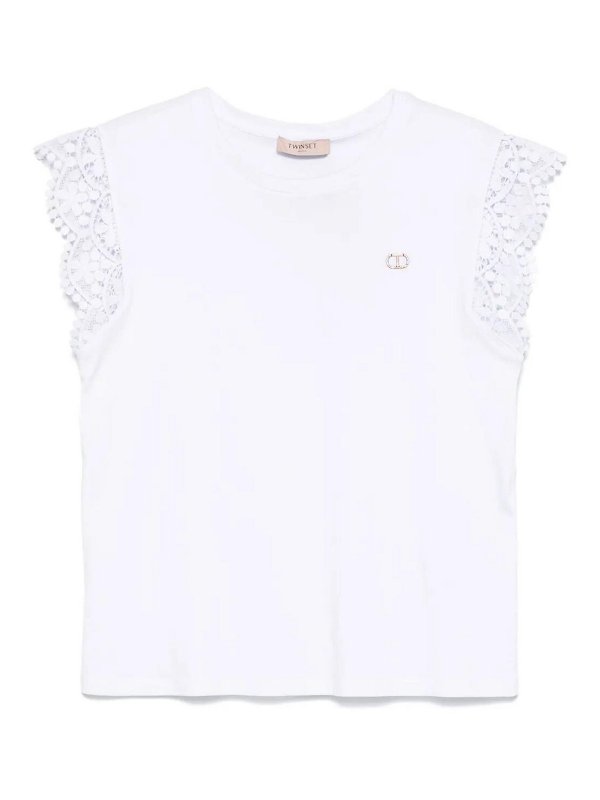 TWINSET: Camisetas - Camiseta - Blanco
