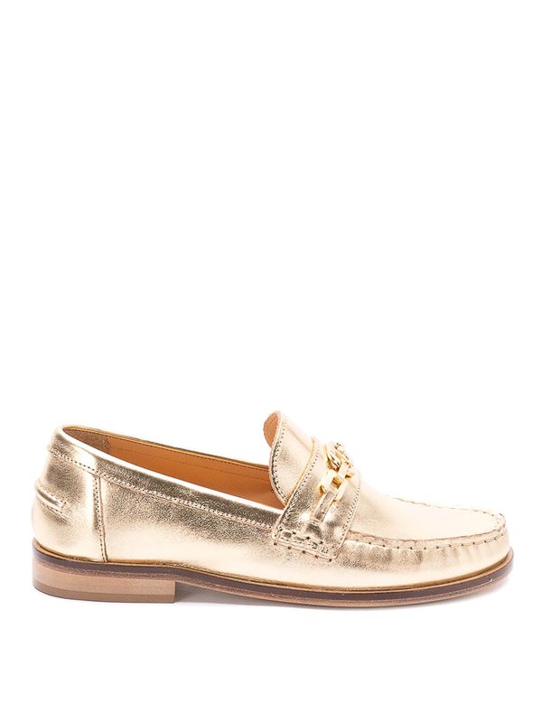 TWINSET: ロファー＆スリッパ - ローファー - 金