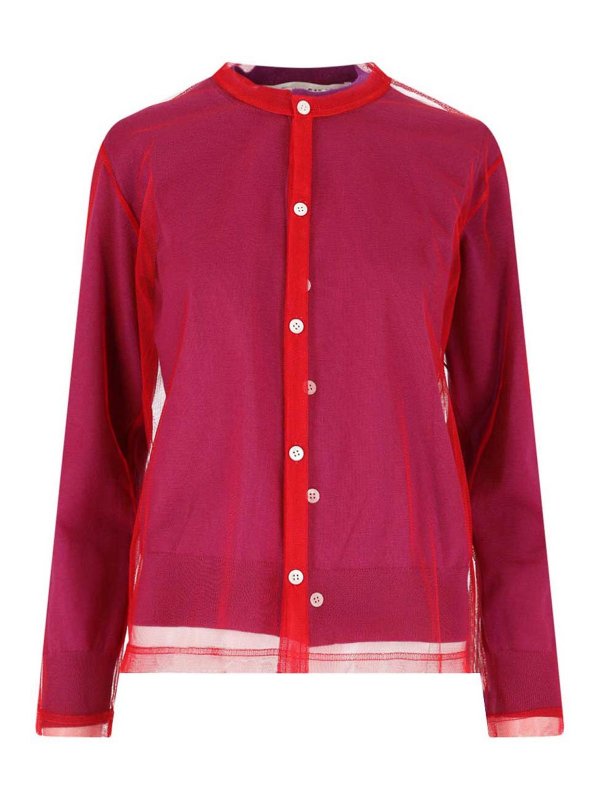 COMME DES GARCONS: cardigans - Cardigan Layered