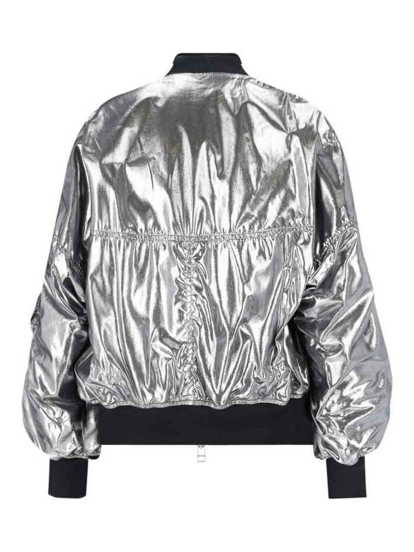 ジャケット JUNYA WATANABE Women Jackets JOJ0110511 SILVER Junya Watanabe: Women's Aluminium Foiled Biker Jacket