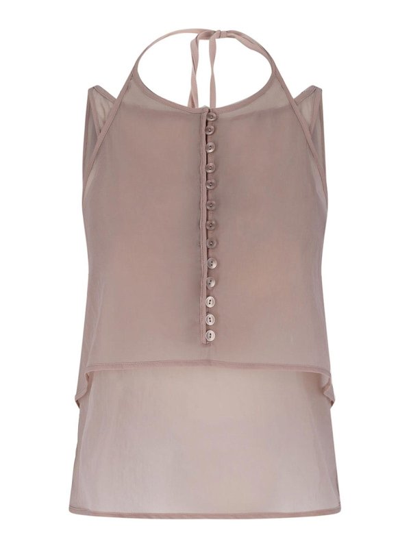 LOW CLASSIC: Tops y camisetas sin mangas - Top - Color Carne Y Neutral