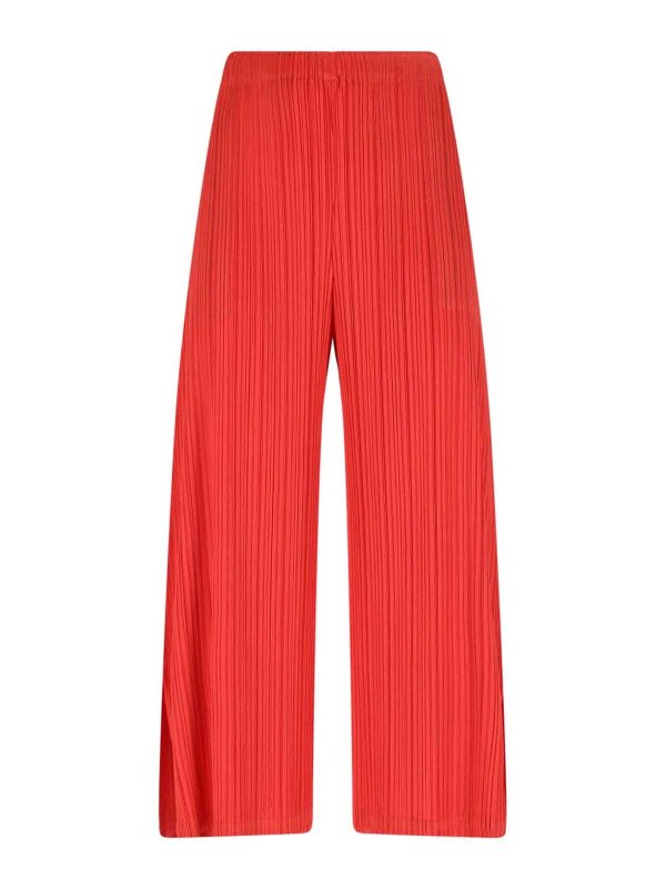 PLEATS PLEASE ISSEY MIYAKE: Pantalons casual - Pantalons Décontractés - Orange