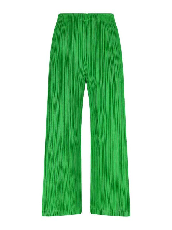 PLEATS PLEASE ISSEY MIYAKE: Pantalons casual - Pantalons Décontractés - Vert