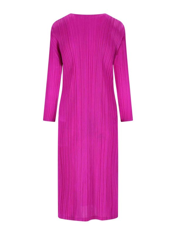 PLEATS PLEASE ISSEY MIYAKE: knee length dresses online - Pleated midi dress