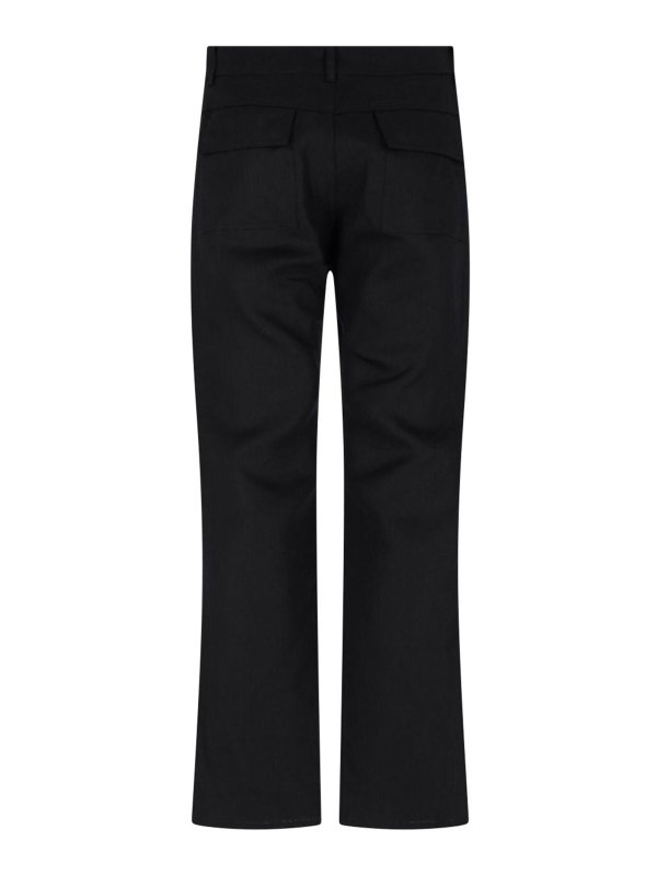RICK OWENS: casual trousers online - Straight pants in linen