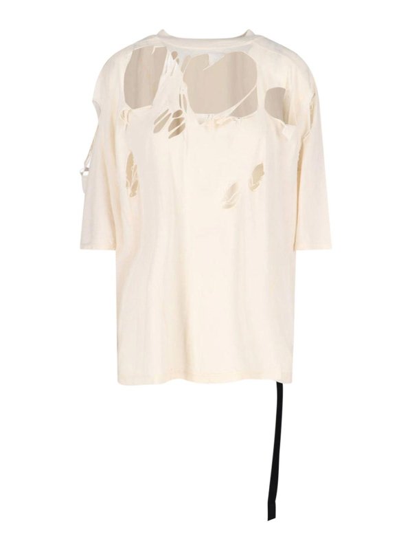 RICK OWENS: Tシャツ - Tシャツ - 白