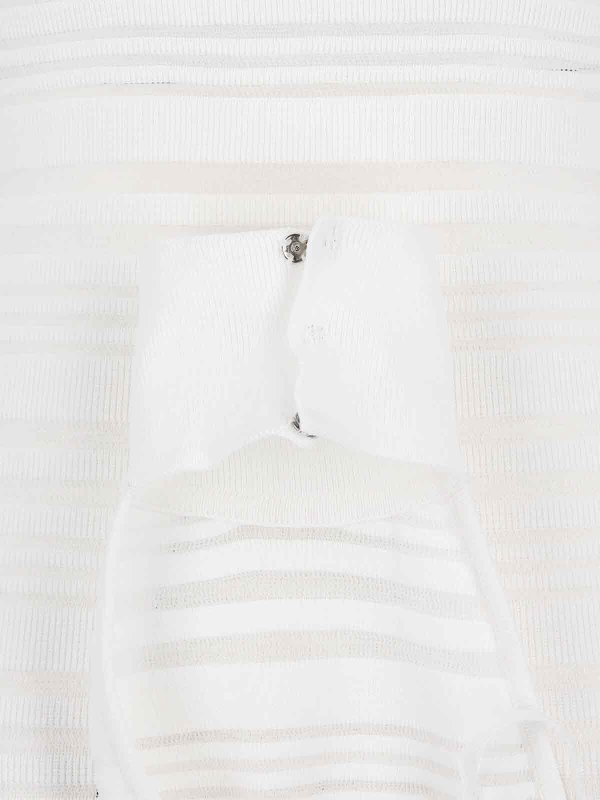 The Best Shops ANDREĀDAMO: Knielange Kleider - Knielanges Kleid - Weiß