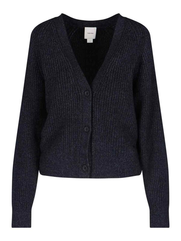 CALVIN KLEIN: cardigans - Cardigan Scollo A V