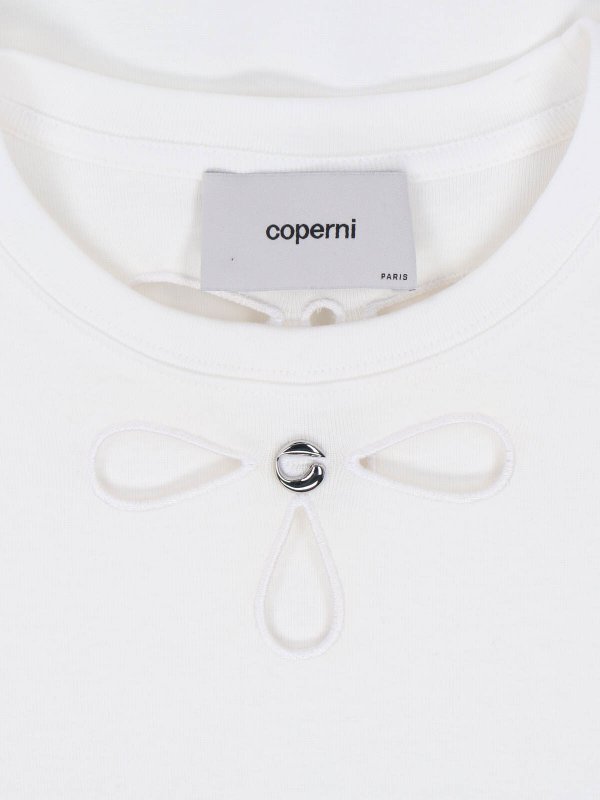 Tシャツ・カットソー COPERNI Woman T-Shirt White COPJS122F5012 WHT ホワイト（白）系 Coperni(コペルニ) Tシャツ・カットソー