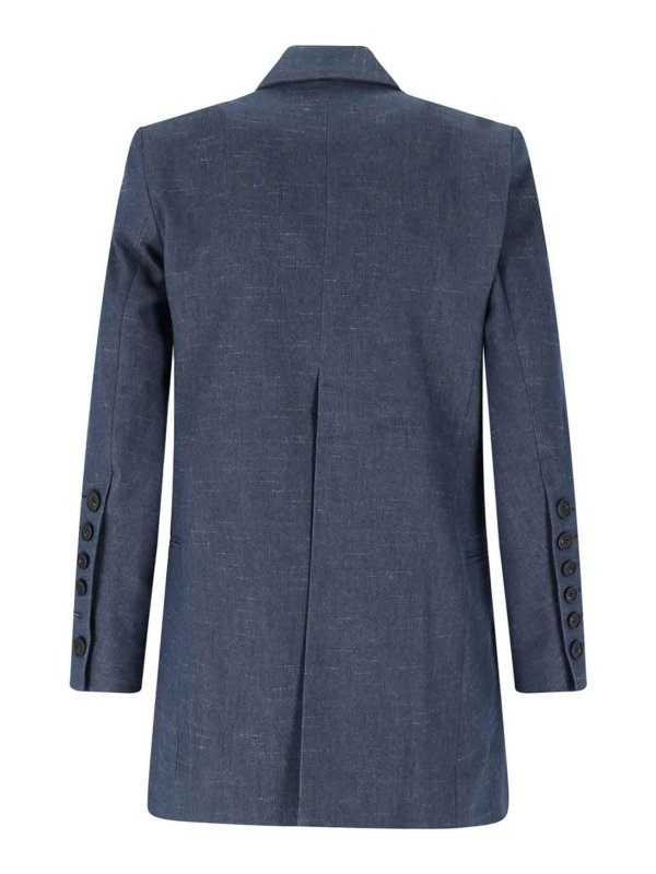 Eudon Choi Double -breasted jacket - Blue | EC25RS2J001INDIGO