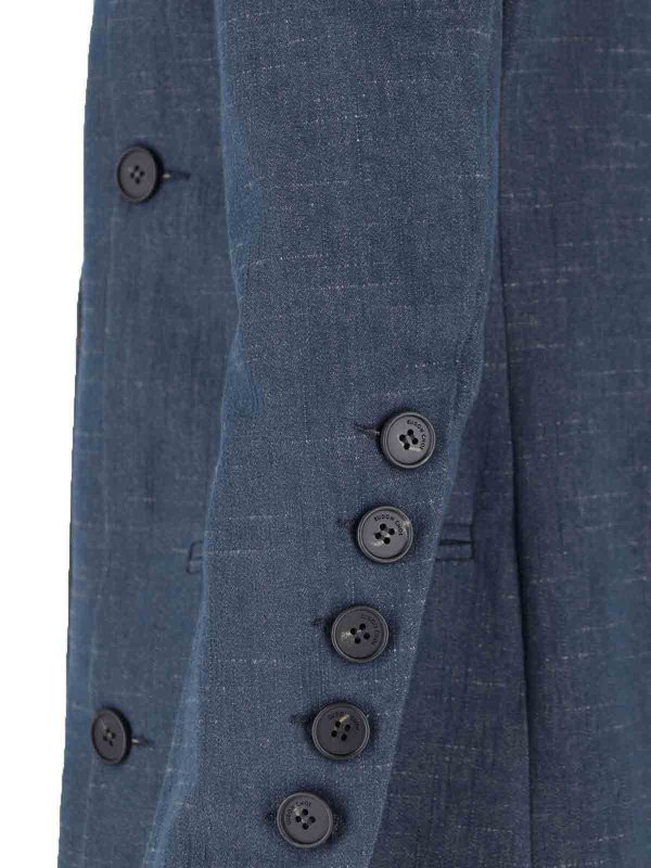 Eudon Choi Double -breasted jacket - Blue | EC25RS2J001INDIGO