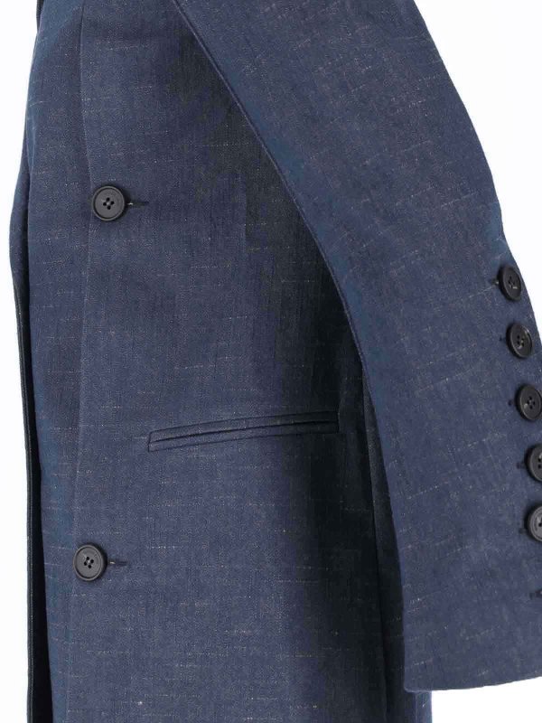 Eudon Choi Double -breasted jacket - Blue | EC25RS2J001INDIGO