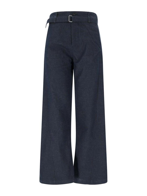 EUDON CHOI: Casual Hosen - Casual Hose - Blau