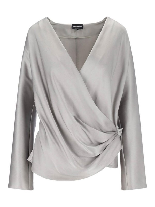 GIORGIO ARMANI: Chemises - Chemise - Gris