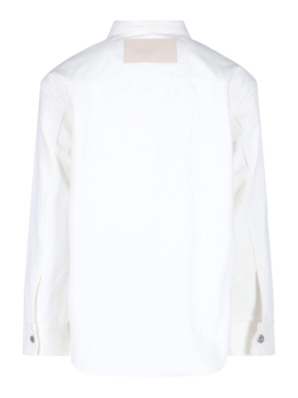 JIL SANDER: Vestes en denim online - Veste En Jean - Blanc