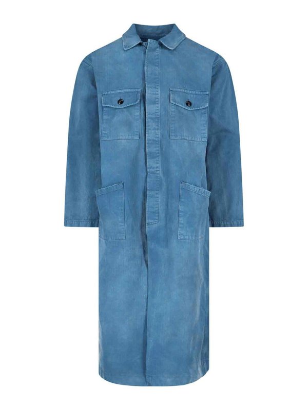 Maison Margiela: Trenchcoats - Trenchcoat - Blau