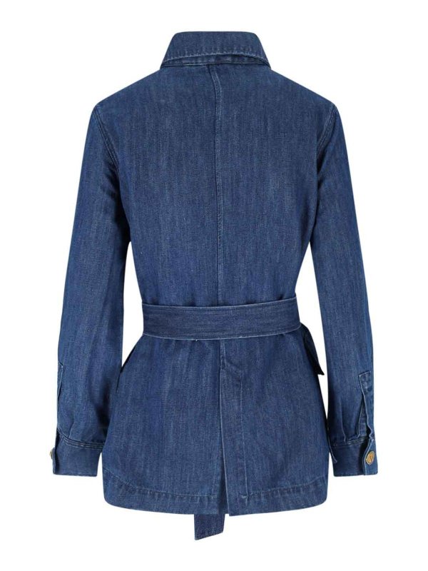 VALENTINO: Vestes en denim online - Veste En Jean - Bleu