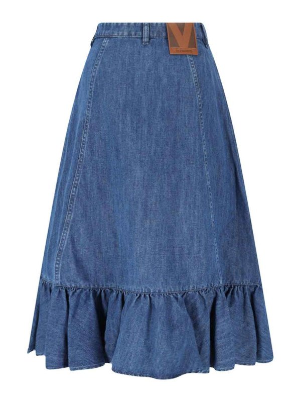 VALENTINO: Faldas media pierna y semilargas online - Falda Semilarga - Azul