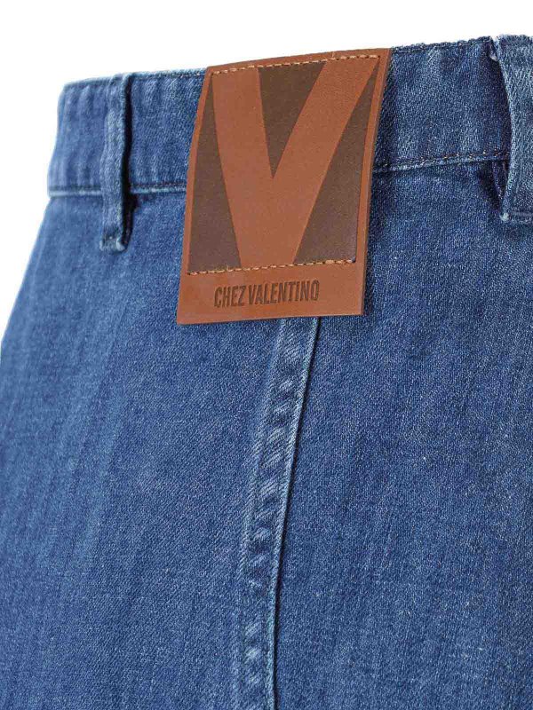 Falda Semilarga - Azul shop online: VALENTINO