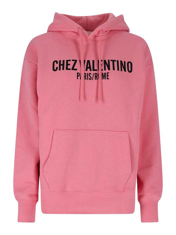 VALENTINO: Sweatshirts & Sweaters - Logo hooded sweatshirt