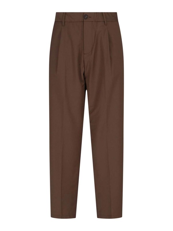 WHITE SAND: カジュアルトラウザー - カジュアルパンツ - ブラウン