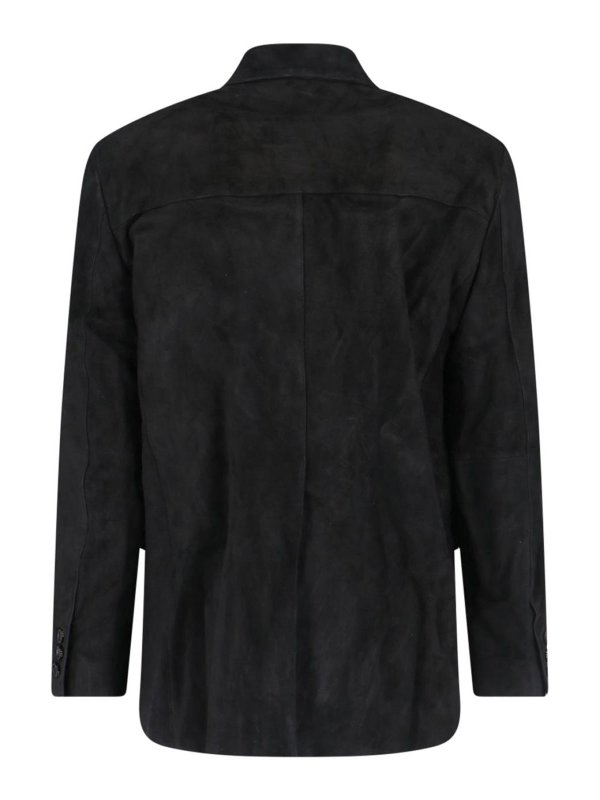 TONYWACK: leather jacket online - Single -breasted suede jacket