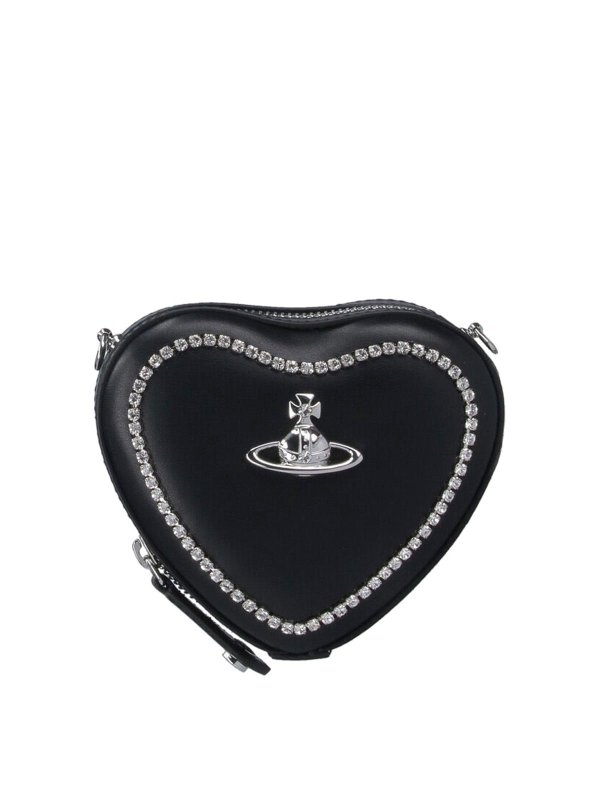 VIVIENNE WESTWOOD: cross body bags - Shoulder bag with rhinestones
