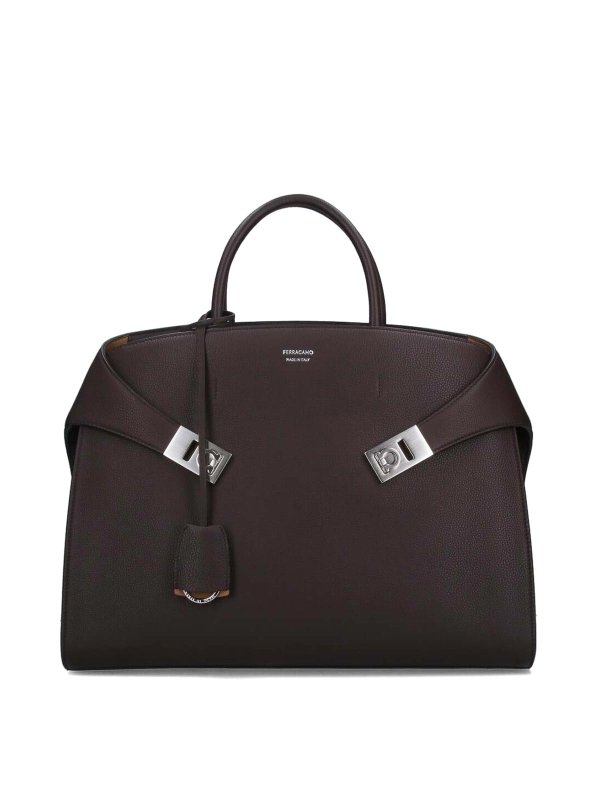FERRAGAMO: Sacs ordinateur & Mallettes - Mallette - Marron