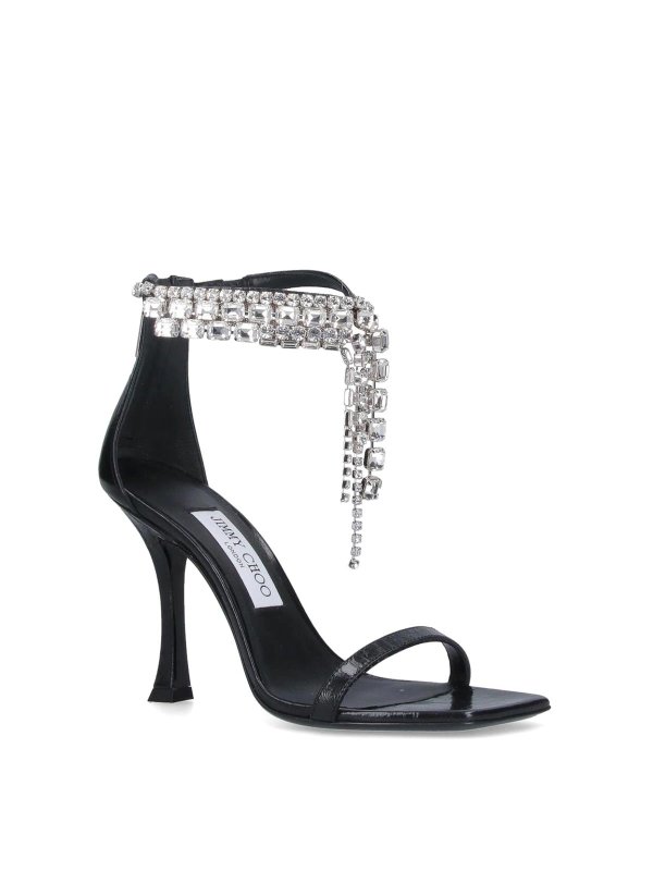 JIMMY CHOO: sandals online - Slogback sandals with rhinestones