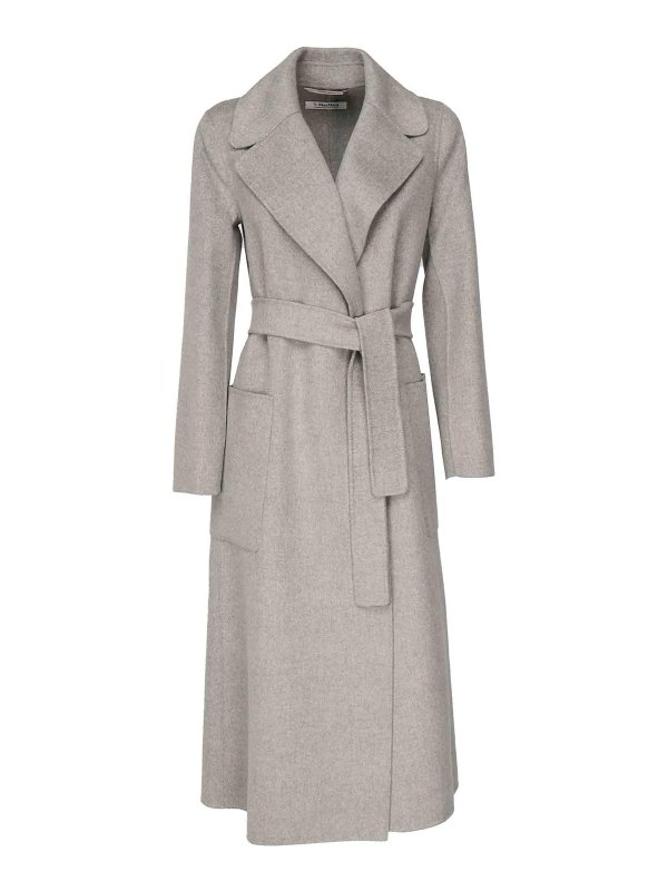 S MAX MARA: Kurze Mäntel - Kurzer Mantel - Grau