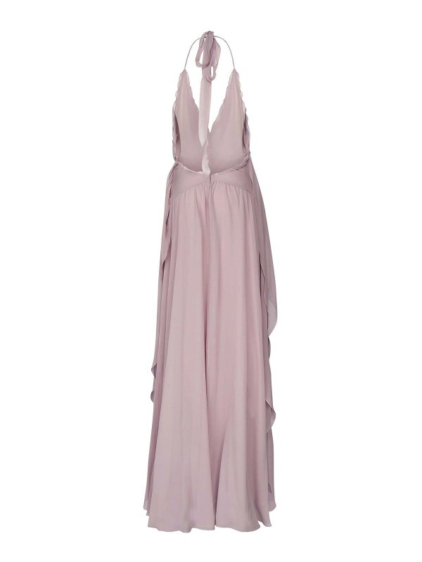BLUMARINE: maxi dresses online - Long Dress With Ruffles