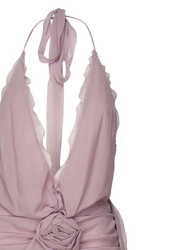 The Best Shops BLUMARINE: maxi dresses - Long Dress With Ruffles